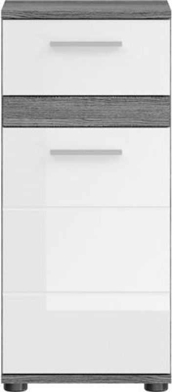 Standschrank xonox.home Blake in Weiß Hochglanz B/H/T: 35 x 79 x 31 cm - Bild 3