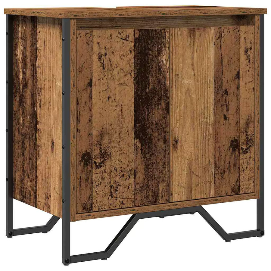 VIDAXL Antiker Waschbeckenschrank aus Holz für das Badezimmer, B/T/H: 60 x 35 x 60 cm - Bild 2