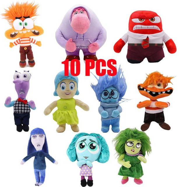 Yiran toy Disney Alles steht Kopf Zeichentrickfiguren Plüschspielzeug, 10-teiliges Set - Bild 1