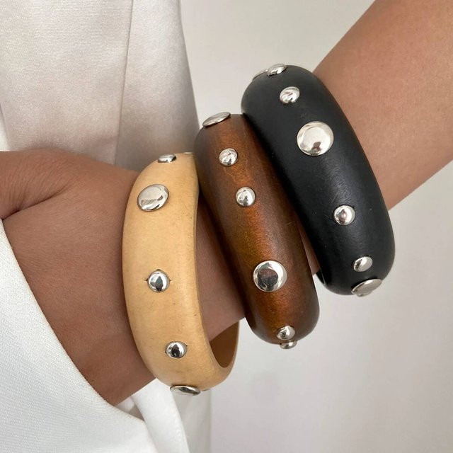 Salircon Armband, Holz, Vintage, Damen - Bild 1