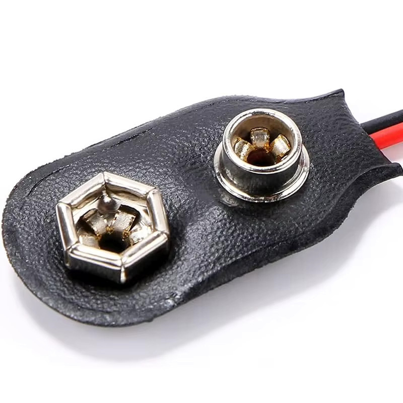 10 Stück 9-Volt-Batterie-Clip-Anschluss mit 2-Draht-Kabel in Schwarz und Rot, 10 cm Länge - Bild 4