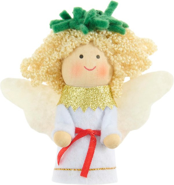 Rico Design Engel mit Filzkleid in Weiß für die Weihnachtszeit - Bild 1