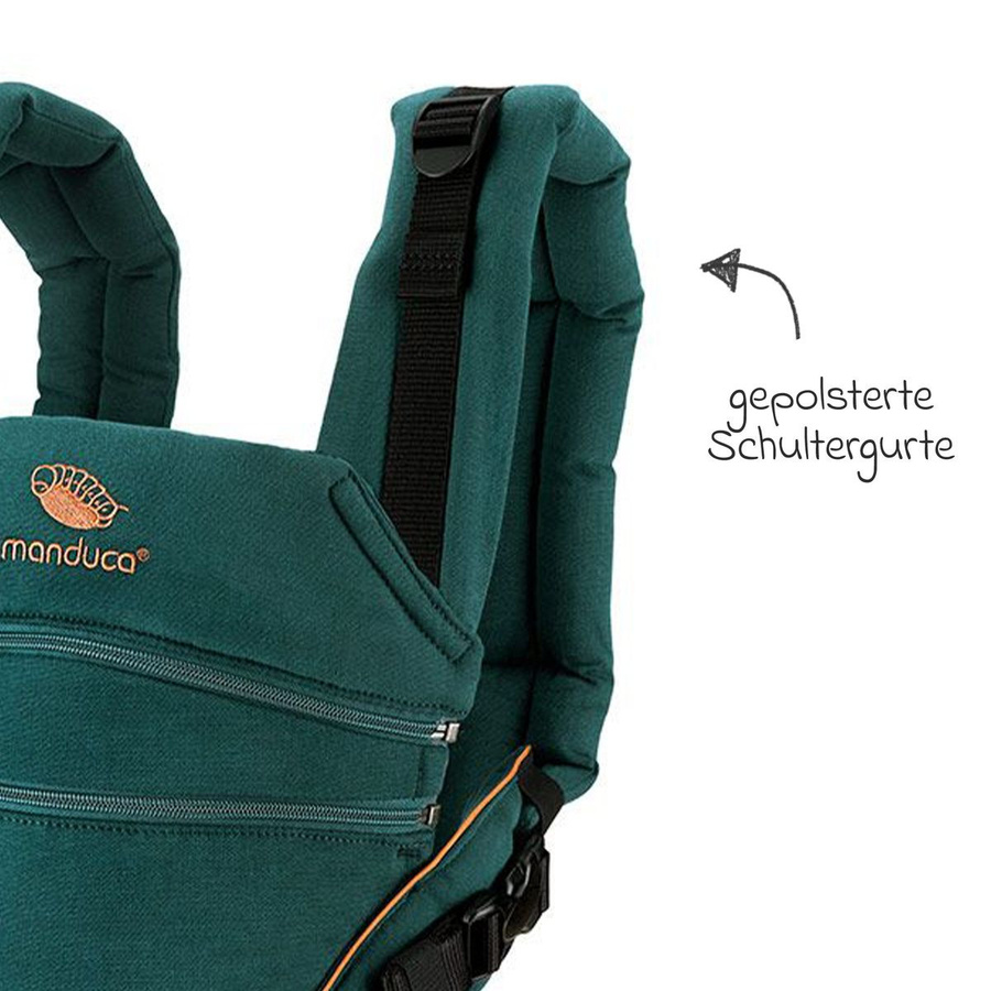 Manduca Babytrage XT Cotton in Denimteal Toffee aus Baumwolle - Bild 4