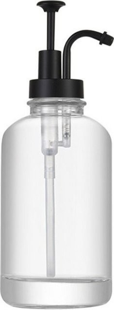 Yeiiaolin Kaffeesirup Spender aus Glas mit schwarzem Verschluss, 473 ml (16 oz) - Bild 1