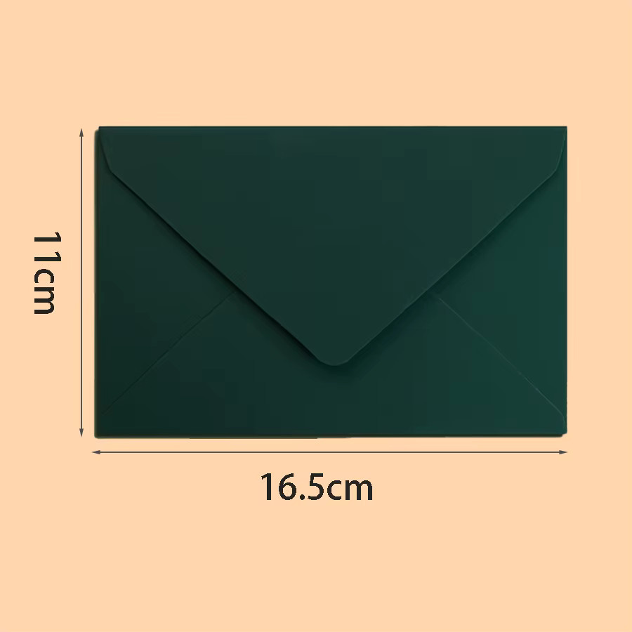 50er-Pack Waldfarbene Papierumschläge mit V-Klappe für 4x6 Karten, Breite: 10,9 cm, Höhe: 16,3 cm - Bild 5