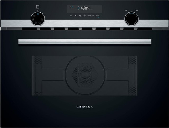 Siemens iQ500 CM585AGS1 Einbau-Kombi-Mikrowelle in Edelstahl und Schwarz