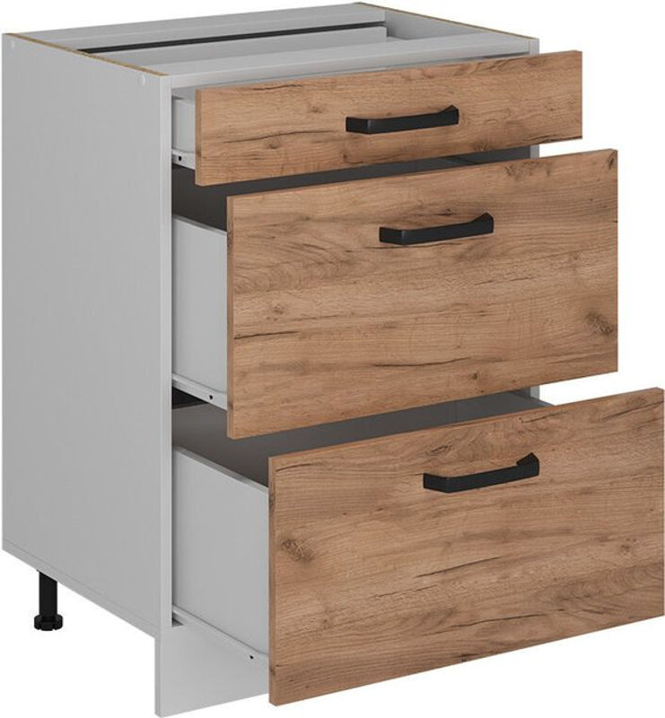 Vicco Küchenunterschrank R-Line Goldkraft Eiche B: 60 cm, T: 46 cm, H: 81,6 cm - Bild 1