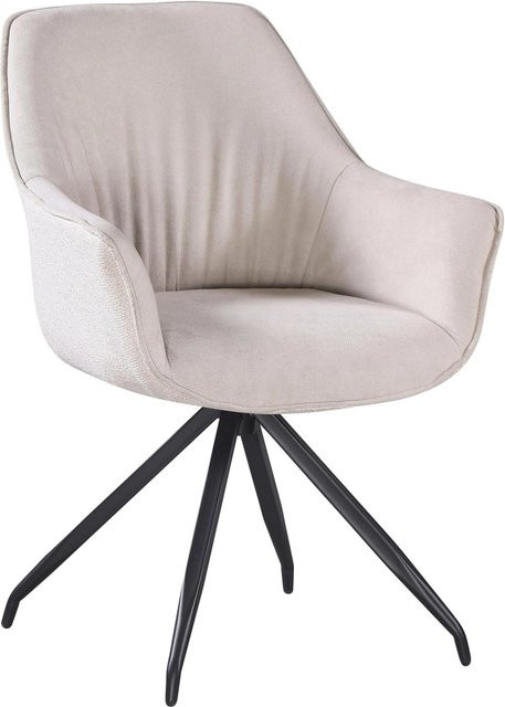 Mömax Armlehnstuhl Nova Beige moderner Schwenkbarer Stuhl für Home Office und Esszimmer B/T/H: 64 x 45 x 140 cm - Bild 1
