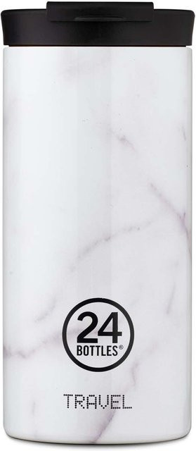 24Bottles Travel Tumbler Grand 600ml Carrara Weiß - Bild 1