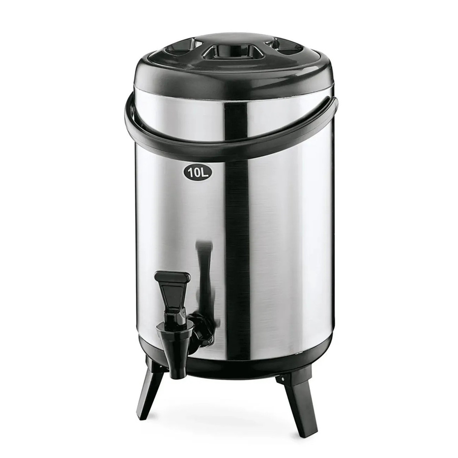 Ich-Zapfe Thermobehälter mit Zapfhahn und doppelwandiger Isolierung, Silber, 10 l - Bild 2
