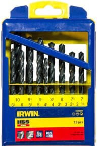Irwin HSS Metallbohrer Set Twist Drill, 19-teilig, Silber - Bild 1