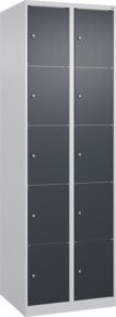 C+P Schließfachschrank Classic PLUS mit 2 Abteilen in Anthrazitgrau und Grau, H x B x T: 185 x 60 x 50 cm - Bild 1