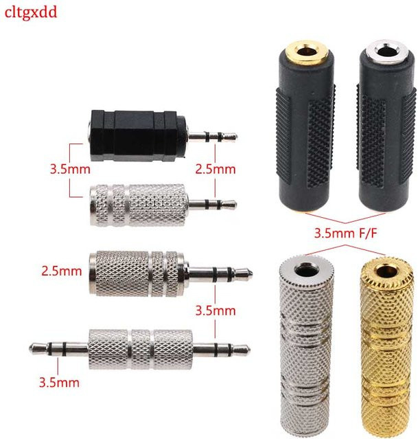 Cltgxdd Audio-Konverter-Adapter von 3,5-mm-auf-2,5-mm-Stereo-Buchsenstecker auf 2,5/3,5-mm-Stecker in Gold/Nickelbeschichtet - Bild 1