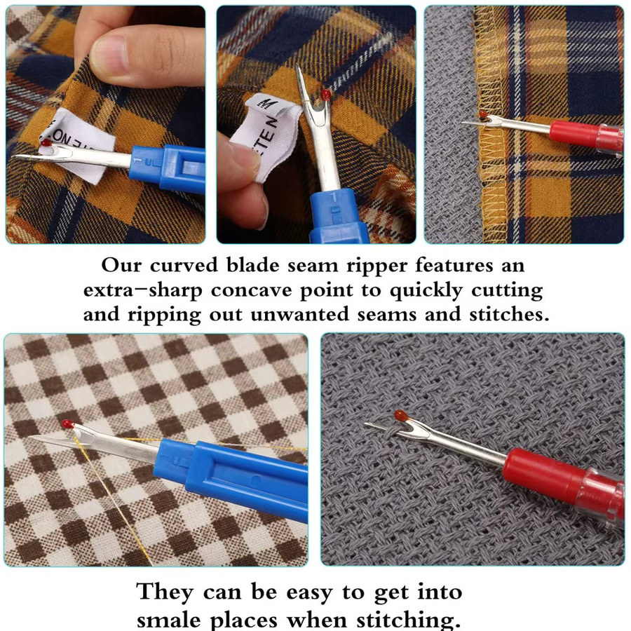 JAY HOME 4er Nähen Nahttrenner Kit in Multicolor mit Unpicker, Nahttrenner und Fadenschneider Schere zum Entfernen von Nähgarn - Bild 2