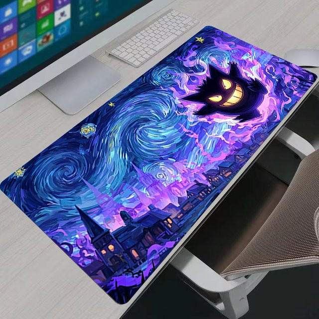 Bandai Pokémon Gengar Gaming-Mauspad mit genähten Kanten und rutschfester Gummibasis - Bild 1