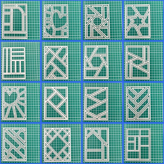 Metall Schneidform Hintergrund Rahmen für Scrapbooking und Bastelarbeiten, Silber, 14 x 10 cm - Bild 1