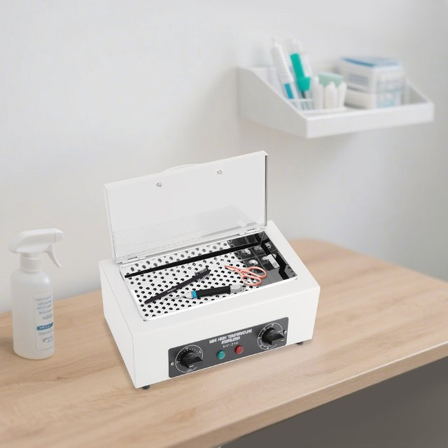 Sweetmile Nagelwerkzeug-Sterilisator, weiß, Metall und Kunststoff - Bild 1