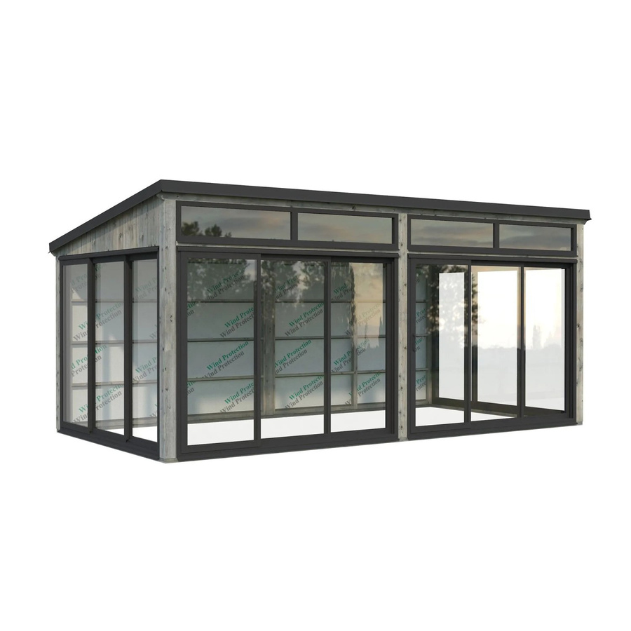 Palmako Holz-Gartenhaus Saga Slide Pultdach aus Fichte in Grau B: 582 cm, T: 297 cm - Bild 2