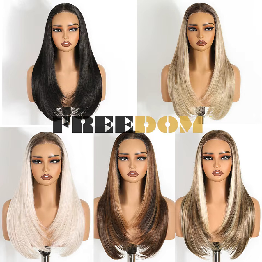 FREEDOM Lace-Front-Perücke, synthetisch, Ombre-Blond, 61 cm, Damen - Bild 2