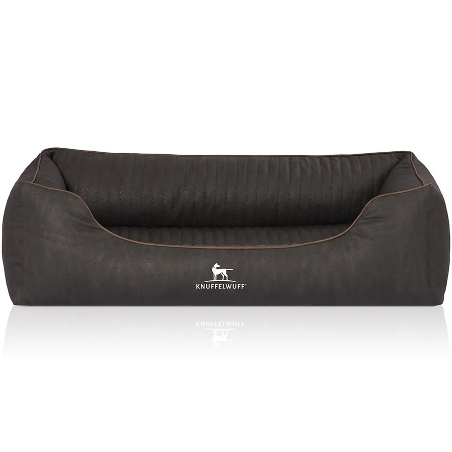 Knuffelwuff Hundebett Tampa Orthopädisch aus Kunstleder in Schwarz, B/T: 120 x 85 cm - Bild 2