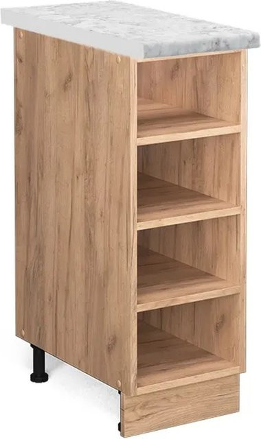 Vicco Küchenregal Fame-Line Offener Küchenschrank Goldkraft Eiche Marmor B/T/H: 30 x 15,72 x 82 cm - Bild 1