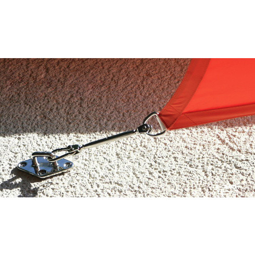 FLORACORD Wandhalter für Sonnensegel aus Edelstahl in Silber, B/H: 90 x 55 mm - Bild 2