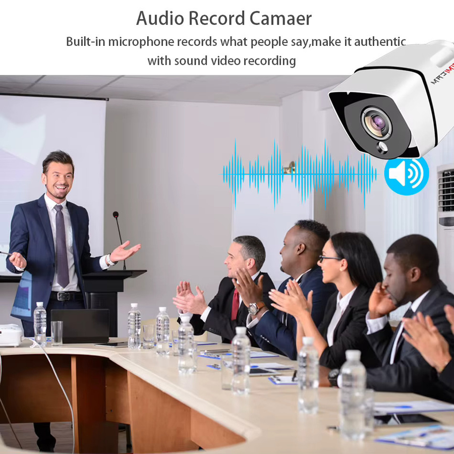 SIMICAM PoE Überwachungskamera mit 8MP 4K Auflösung, Audio-Funktion, Infrarot-Nachtsicht und wasserdichtem Metallgehäuse in Weiß - Bild 4