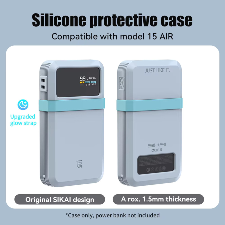 SIKAI Silikonhülle für CUKTECH Nr. 15 AIR 100 W tragbare Powerbank 15000 mAh mit Datakabel-Aufbewahrung - Bild 7