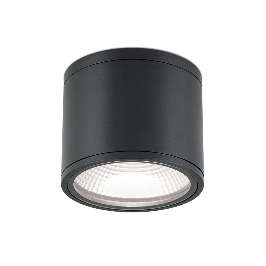 Orion Leuchten LED Deckenaufbaustrahler Schwarz IP65 für Außenbereich und Nassräume, 13W, 1030lm, 3000K Warmweiß, Durchmesser: 14,5 cm - Bild 2
