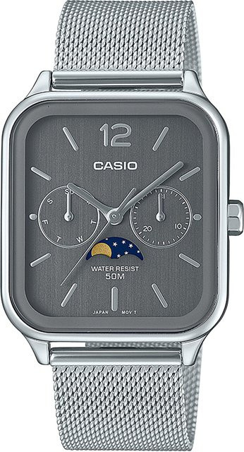 Casio Herrenuhr, Quarz, Edelstahl, Grau, 34 mm, 5 ATM - Bild 1