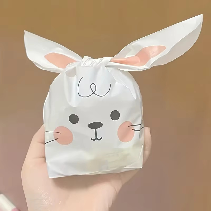 50 Stück bunte Geschenktüten aus Papier mit Hasenohren im Cartoon-Stil für Ostern und besondere Anlässe - Bild 2
