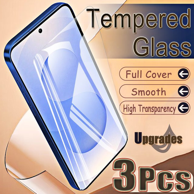 3er-Pack Samsung Galaxy S25 Displayschutzfolie aus gehärtetem 9H Glas, transparent, kompatibel mit Fingerabdruck-Entsperrung - Bild 1