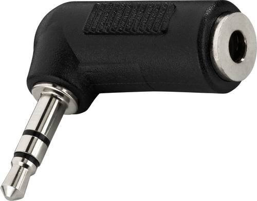 Monacor NTA-335A Audio Adapter Schwarz mit 1x 3,5 mm Klinkenstecker und 1x 3,5 mm Klinkenbuchse - Bild 1