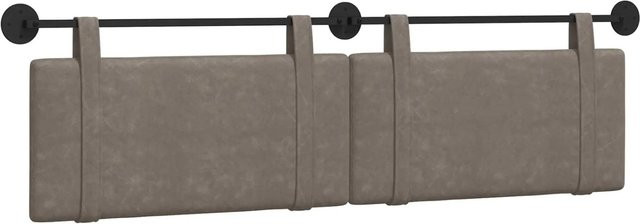 vidaXL Wandmontiertes Polsterpaneel in Grau mit Kunstleder-Optik, B/H/T: 190 x 55 x 5 cm - Bild 1