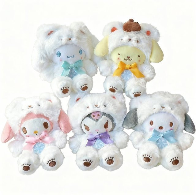 Sanrio Kuromi Cinnamoroll Pochacco, Plüsch-Schlüsselanhänger, Puppe - Bild 1