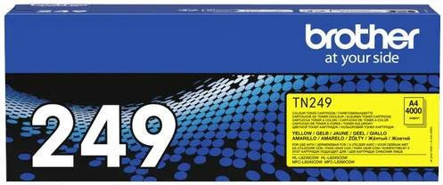 Original Brother Toner TN-249Y Gelb für Laserdrucker mit einer Ergiebigkeit von bis zu 4000 Seiten - Bild 1
