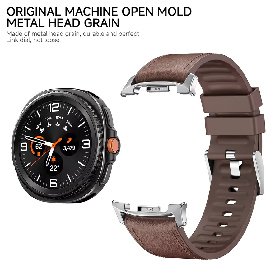Samsung Uhrenarmband Leder, Schwarz, Unisex - Bild 3