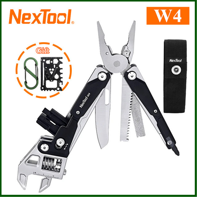 NexTool Multitool W4 11-in-1 verstellbarer Schraubenschlüssel mit Zange, Klappmesser, Schraubendreher und Holzsäge - Bild 1