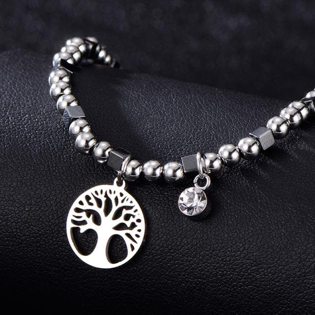 Armband Edelstahl, Silber, Kristall, Damen, 15-23cm - Bild 1