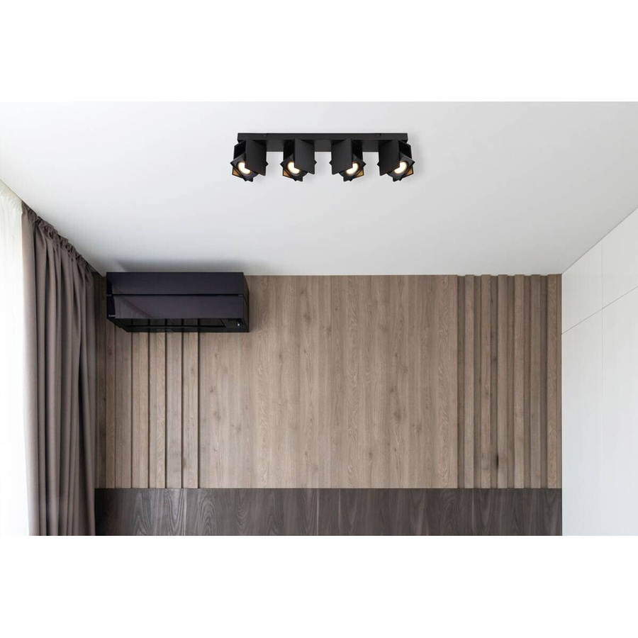 Globo Strahler Rory 4-flammig Schwarz matt Metall B/H/T: 8,4 x 15,7 x 61,2 cm GU10 - Bild 2