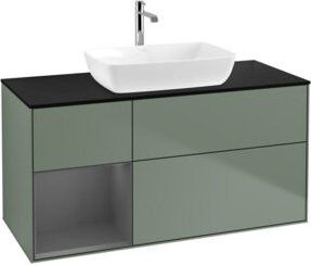 V&B Waschtischunterschrank Finion in Platinbraun matt lackiert, B/T/H: 120 x 50,1 x 50,1 cm - Bild 1
