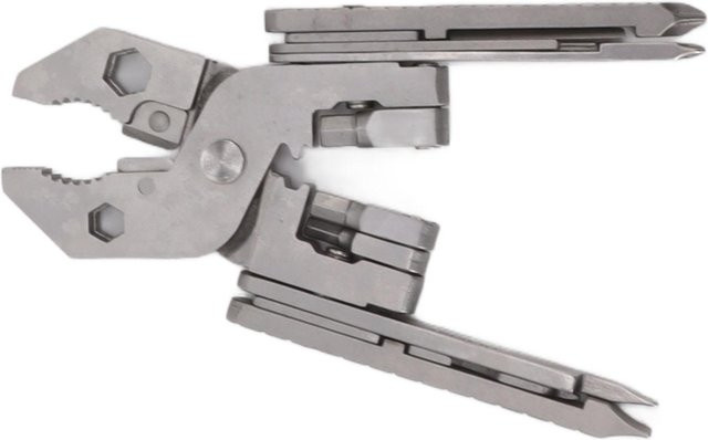 Meterk Multitool Zange aus Gussstahl in Grau mit Schraubendreher, Nadel und Abisolierzange - Bild 1