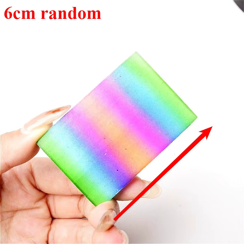 CrystalHola Aura-Selenitplatte in Weiß und Multicolour für Heimdekoration und Schmuckherstellung - Bild 2