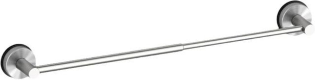 Verstellbarer Handtuchhalter aus rostfreiem Stahl mit starken Saugnäpfen in Silber - Bild 1