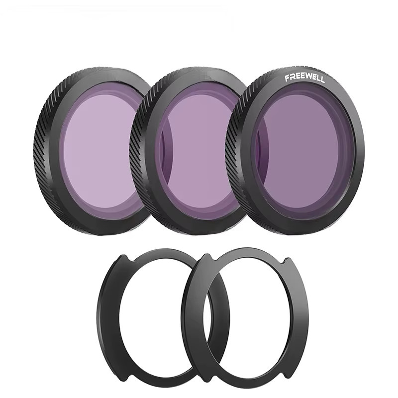 Freewell Magnetfilter-Set für DJI Neo, 3er-Pack ND8, ND16, ND32, Schwarz - Bild 1