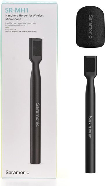 Saramonic SR-MH1 Universeller Handmikrofonhalter mit Schaumstoff-Windschutz in Schwarz - Bild 1