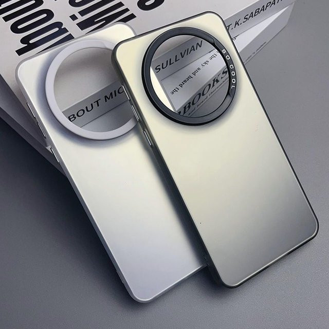 Smart Cover Schutzhülle für Honor Magic 6 Lite, Magic 5 Lite, X9A, X9B, X9, X9C und Magic 7 Lite in Metallic Aurora Matte mit Haut-Optik in Silber oder Weiß - Bild 1