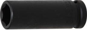 BGS Kraft-Steckschlüssel-Einsatz Sechskant tief 7218, Antrieb 12,5 mm (1/2 Zoll), SW 18 mm, schwarz - Bild 1