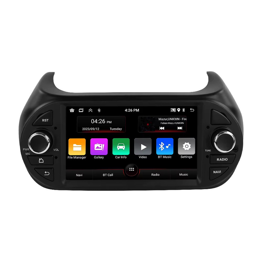 NAVIFANS 7 Zoll IPS Carplay Autoradio für Fiat Fiorino 2008-2017 mit Android Auto, GPS und Multimedia Video Player, Schwarz - Bild 5