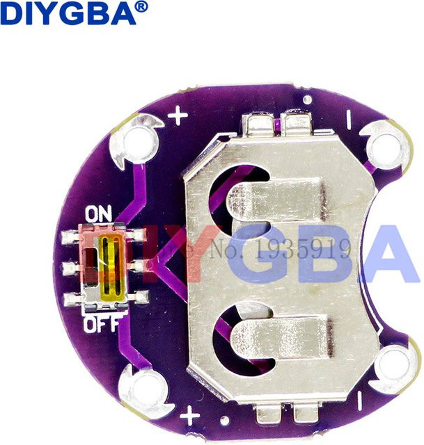 10er Set DNIGEF LilyPad Knopfzellenbatteriehalter CR2032 Batteriemontagemodul in Lila - Bild 1